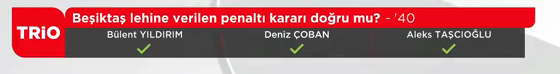 Yayın bandı: Beşiktaş lehine verilen penaltı kararı doğru mu? -'40 , |